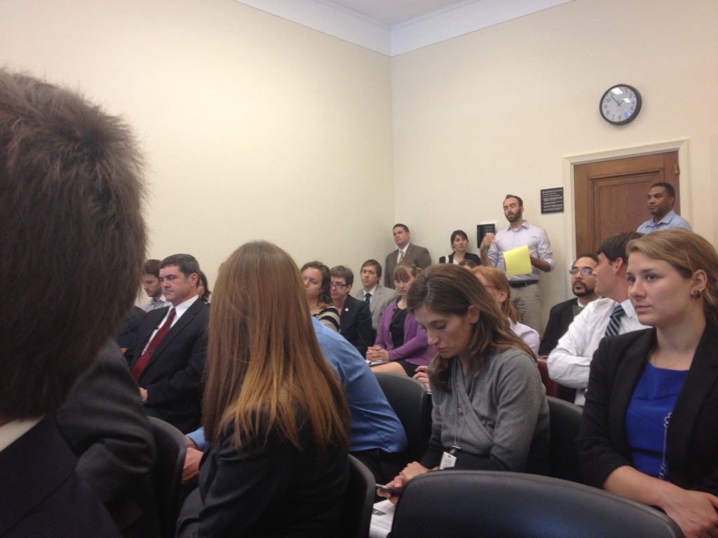 AFS American Fisheries Society on Capitol Hill, Washington DC with crowd attending, photo credit Sarah Fox